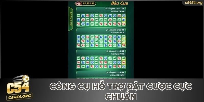 Công cụ hỗ trợ đặt cược cực chuẩn